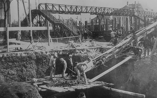 Bau Unterführung 1932